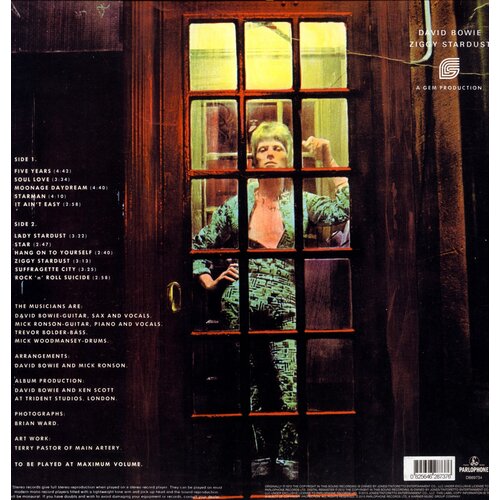 David Bowie - The Rise And Fall Of Ziggy Stardust And The Spiders From Mars / Color: Opaque / 01 LP / EAN: 0825646287376